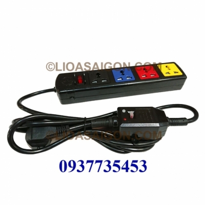 Ổ cắm điện LiOA 4 lỗ 3 chấu chống giật 4D33N-CG