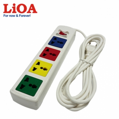 Ổ cắm kéo dài đa năng 4 ổ cắm LiOA 4D52WN - 4D52WN