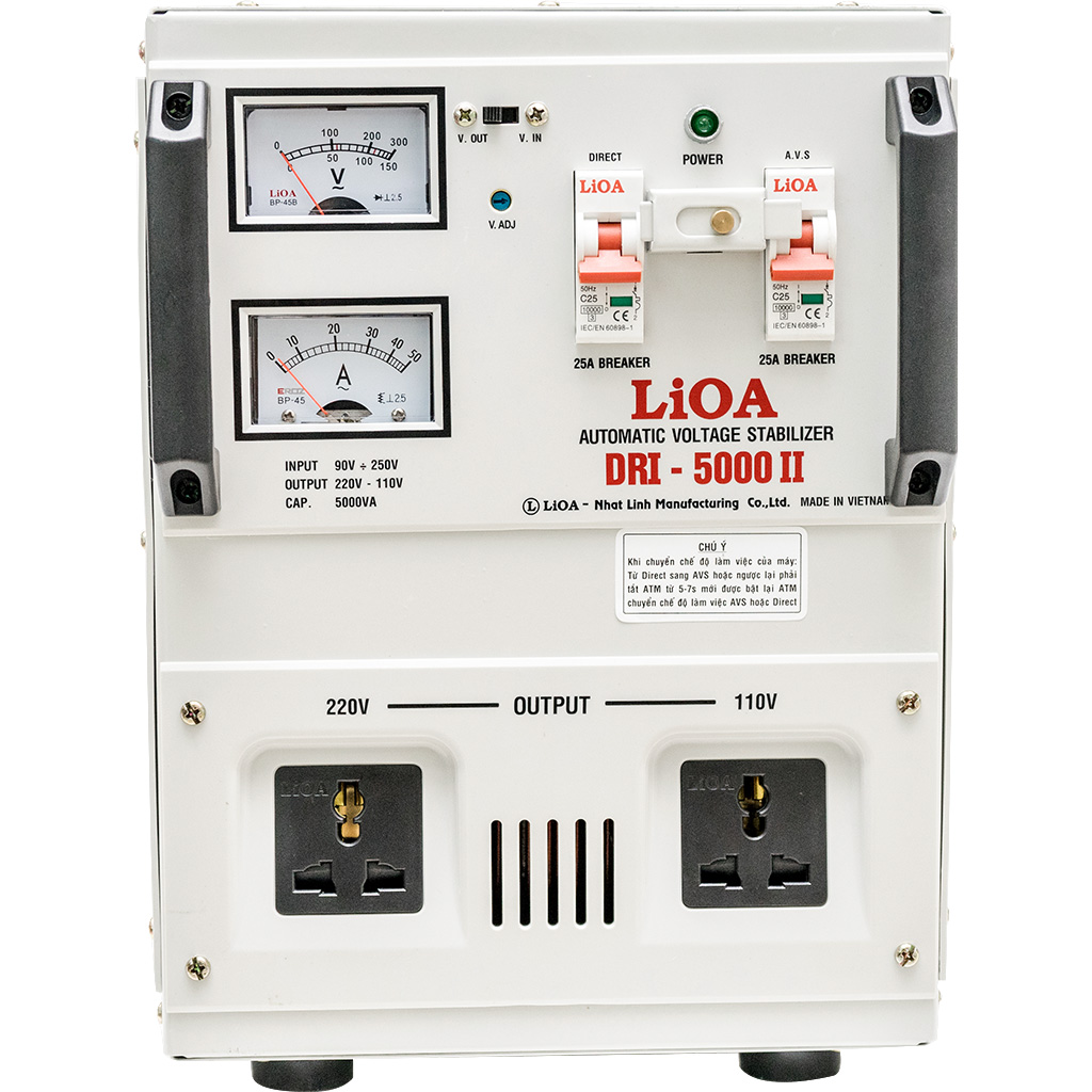 Ổn áp LiOA 5KVA - Mã sản phẩm LiOA DRI-5KII ổn áp Lioa 5kva